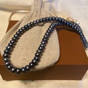 Tahitian Black Pearls Strand 18”